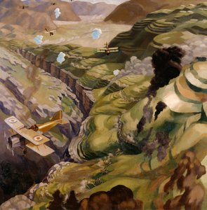 The Destruction of the Turkish Transport in the Gorge of the Wadi Fara, Palestine